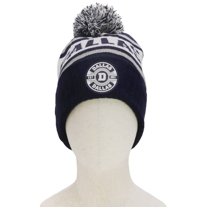 Cap Zone - Wholesale Beanie - Women's - Dallas D Logo Single Pom Cuffed Trooper Beanie6