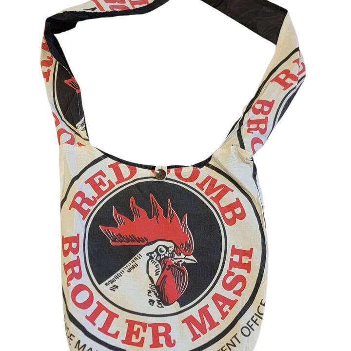 Evergreen Guardian Imports - Wholesale Tote Bag - Women's - BA773 Reproduction of Flour Sack Vintage Cotton Lama Bag 6