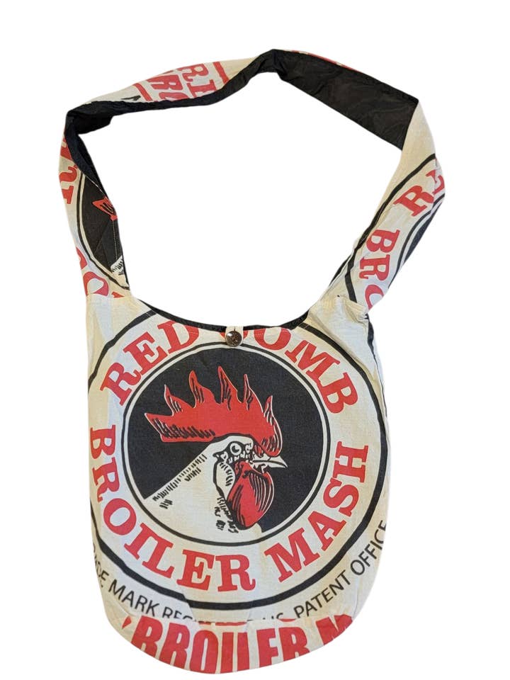 BA773 Flour Sack Vintage Cotton Lama Bag Rooster for wholesale by Evergreen Guardian Imports