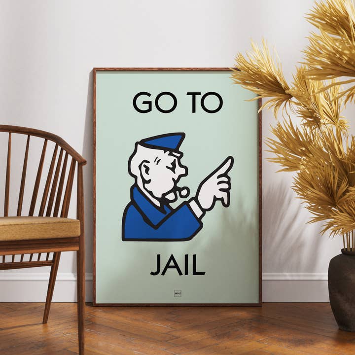 Anzeige - Gehe ins Gefängnis (A1) für den Großhandel von Orcaz Designs