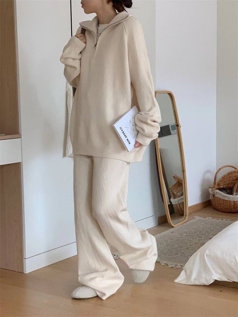 Marayn – Conjuntos Casual - Mulher por atacado – Conjunto de Malha Suave Estilo Aconchegante para Outono Inverno7