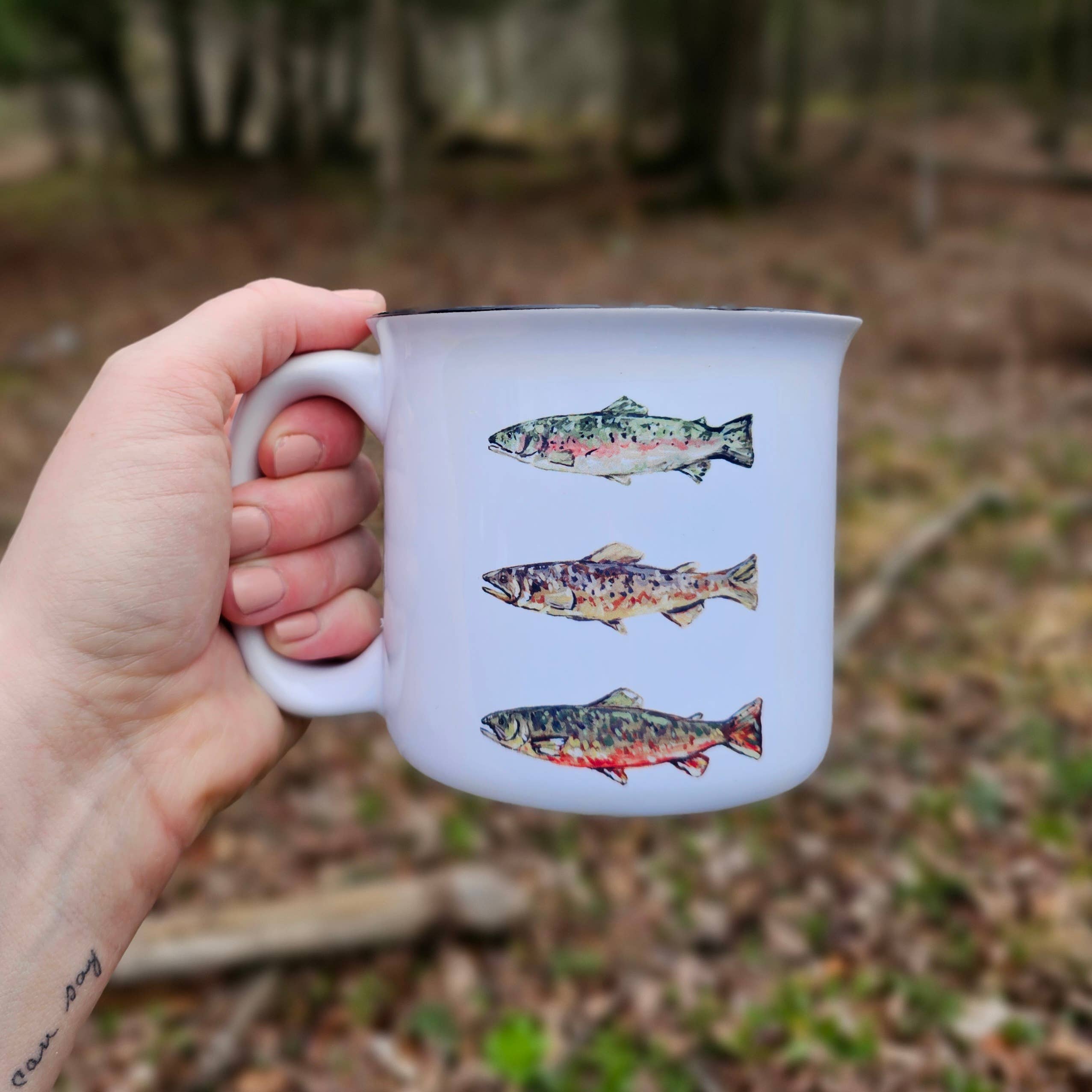 The Cranberry Finch - Wholesale Coffee Mug - Trout Fish Coffee Mug1