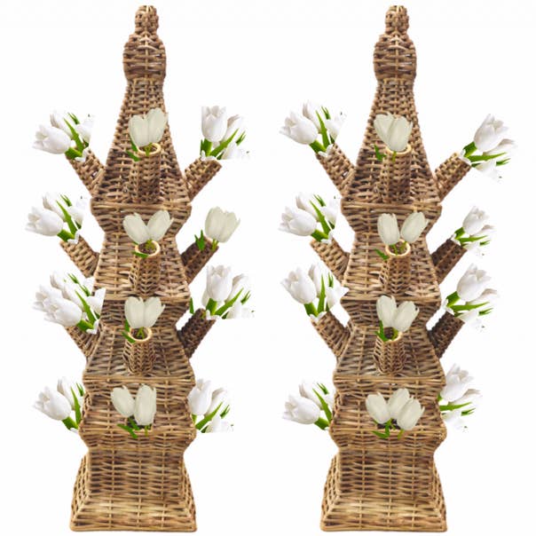 The Enchanted Home - Wholesale Plant Pot - Wicker Tulipiere