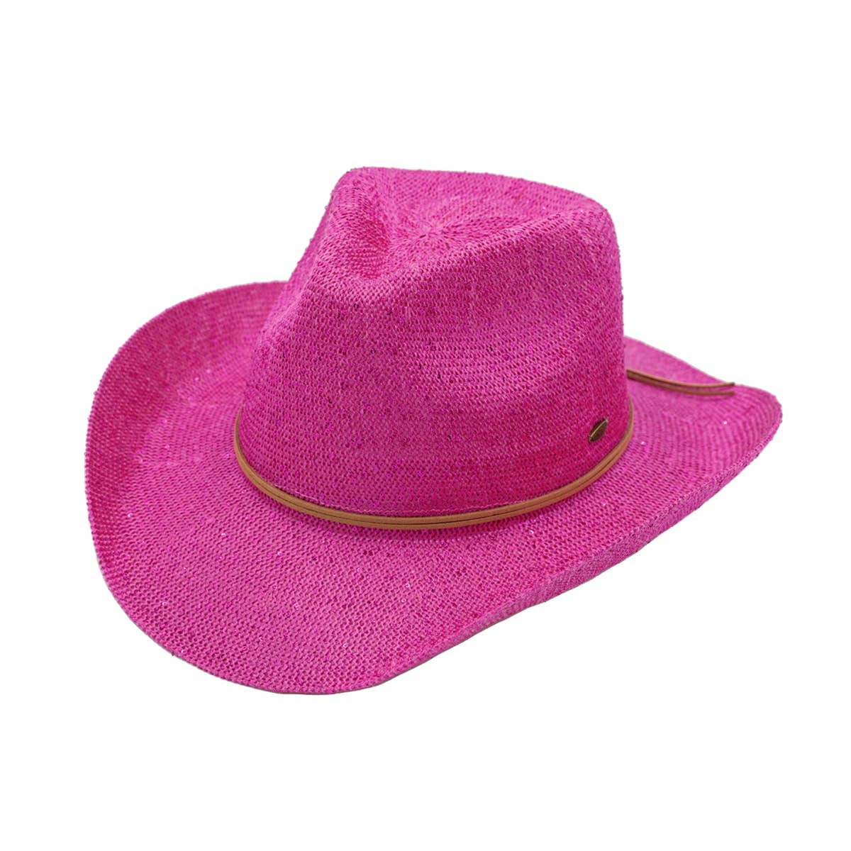 Fashion City – wholesale Cowboyhatt - Dam – Paljett Cowboyhatt med mocka String6