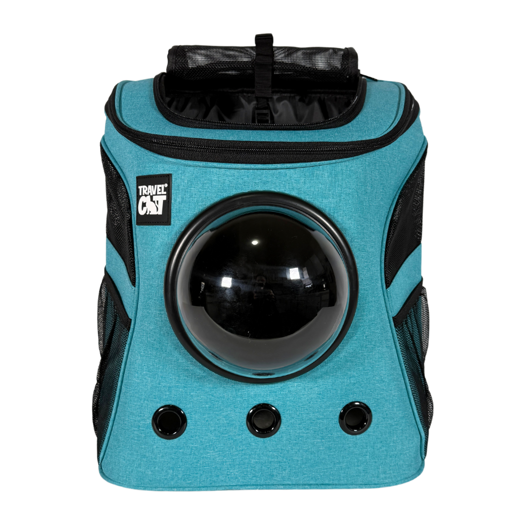 "The Fat Cat" Cat Backpack in Aqua - For Larger Cats for wholesale on Faire3