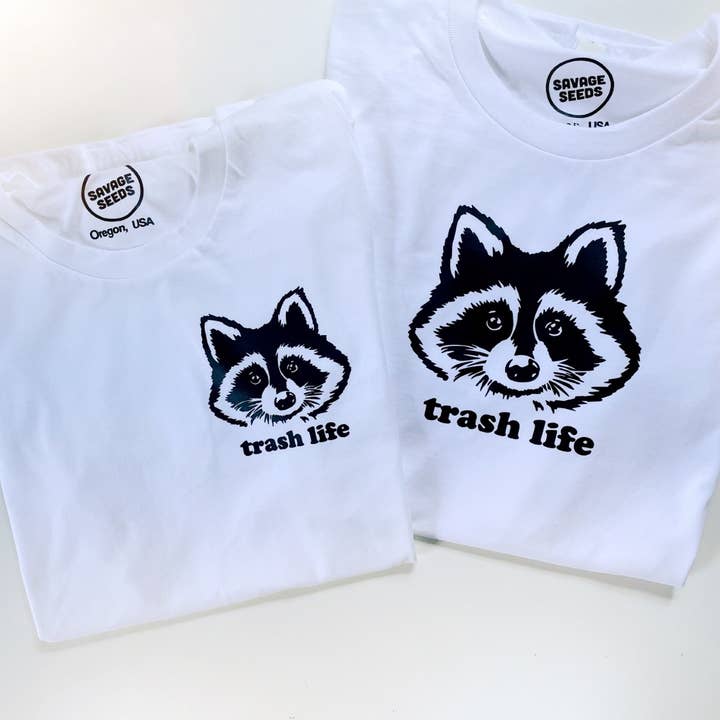 TRASH LIFE RACCOON - T-shirt voor heren voor wholesale door Savage Seeds