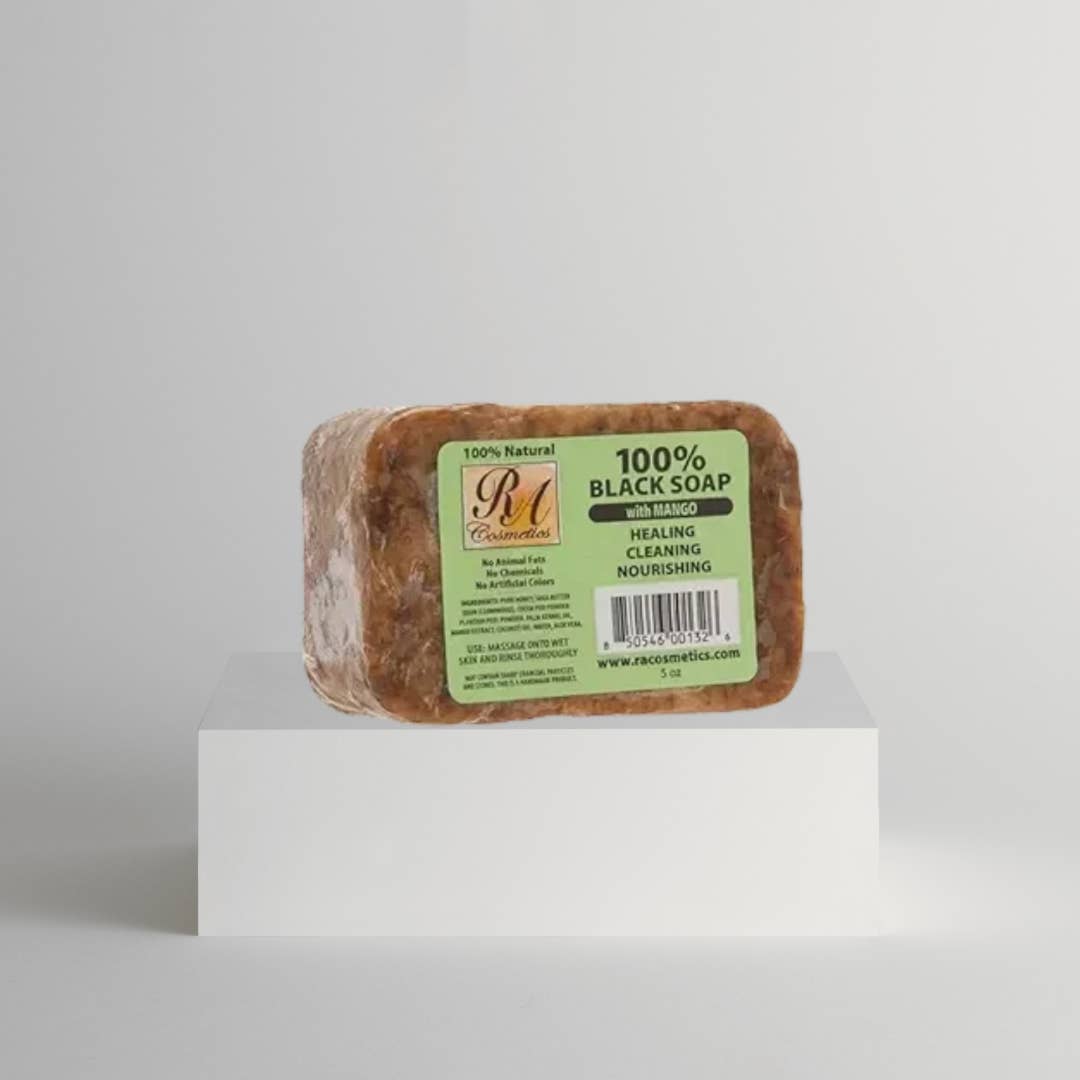 RA Cosmetics - Wholesale Bar Soap - African Black Soap Bar, Mango - 5oz2