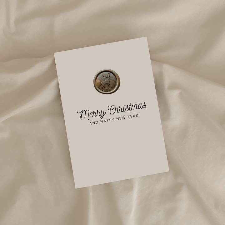 Simple Creation Studio - Wholesale Sealing Wax - Merry Christmas and Happy New Year Card WITH WAX SEAL3