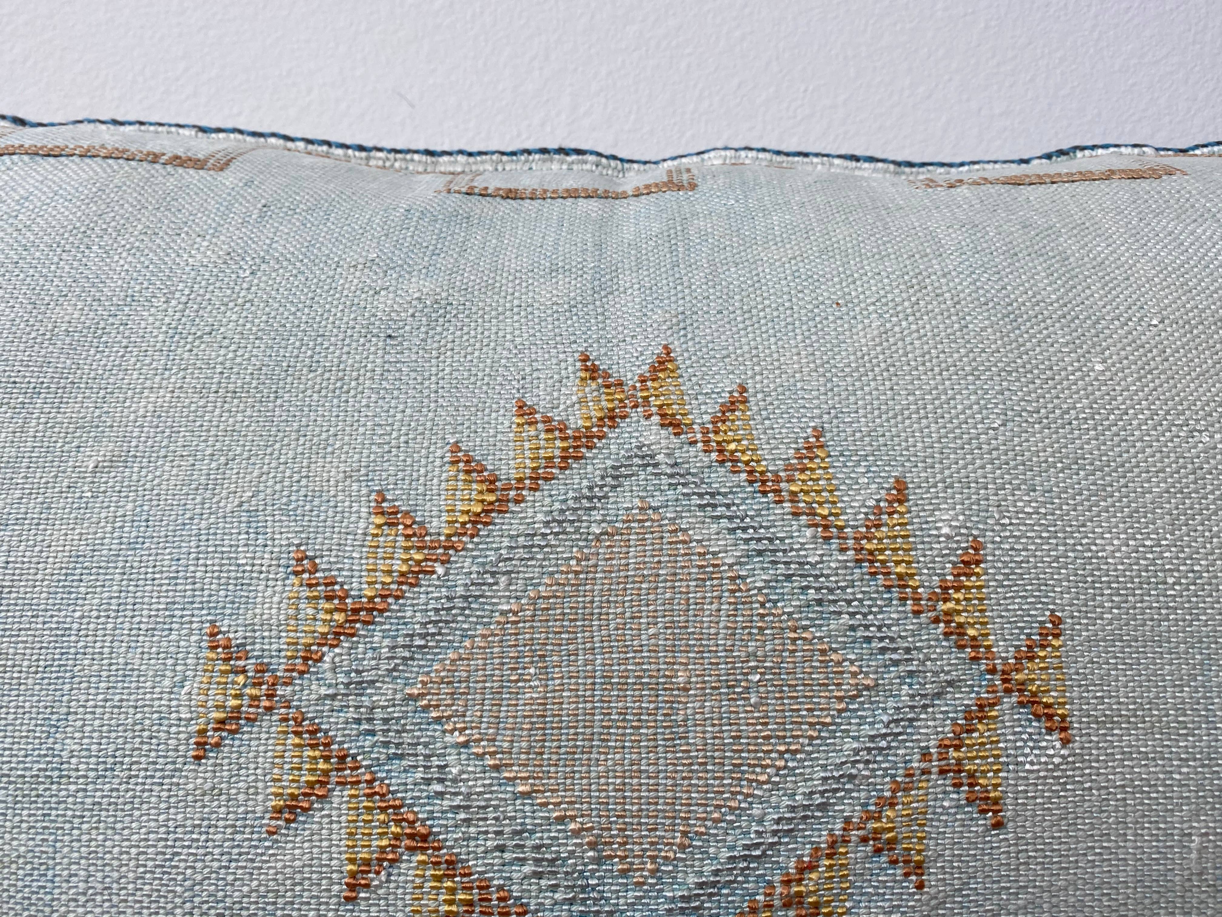 Eclectic Collective - Wholesale Throw Pillow Cover - XL Silk Sabra  Cover in Turquoise2