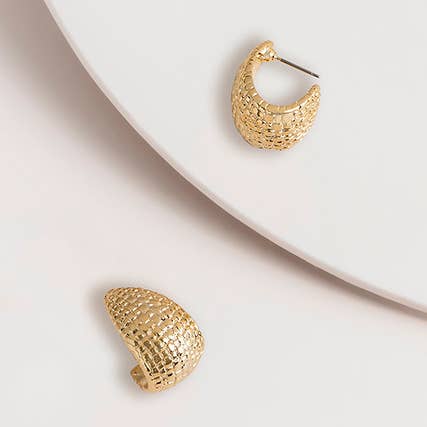 Super Amazing - Wholesale Dangle Earrings - Basket Weave Droplet Earrings