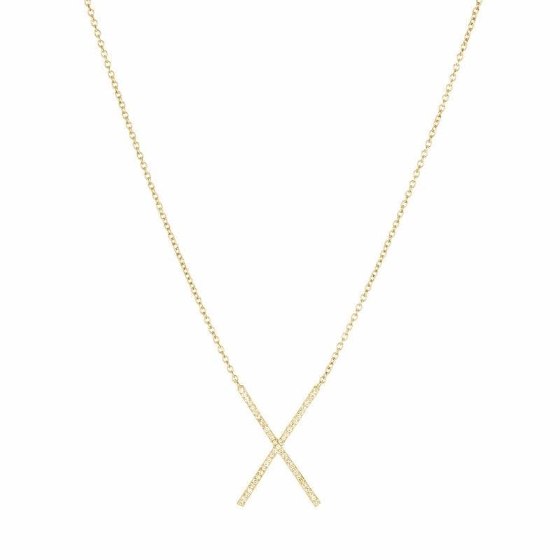 Ashley Schenkein Jewelry Design - Wholesale Pendant/Charm Necklace - Brooklyn Diamond Pavé X Necklace3