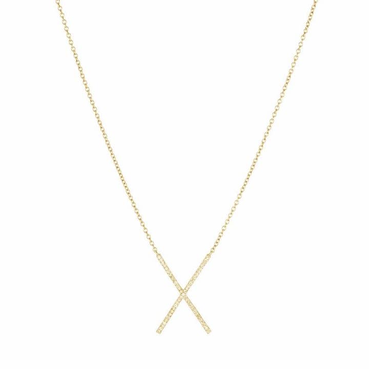 Ashley Schenkein Jewelry Design - Wholesale Pendant/Charm Necklace - Brooklyn Diamond Pavé X Necklace3