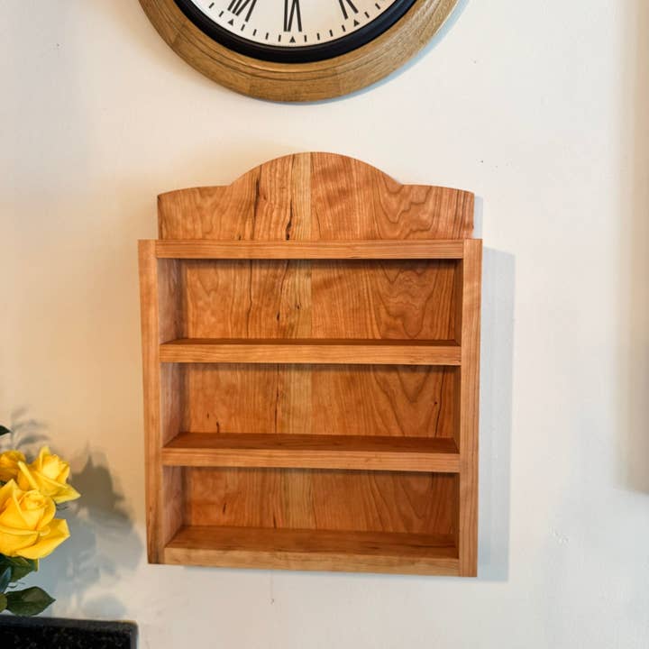 Rowe Station Woodworks - Wholesale Kitchen Storage/Organizer - Lenox Village Spice Rack Shelf - Solid Hardwood5