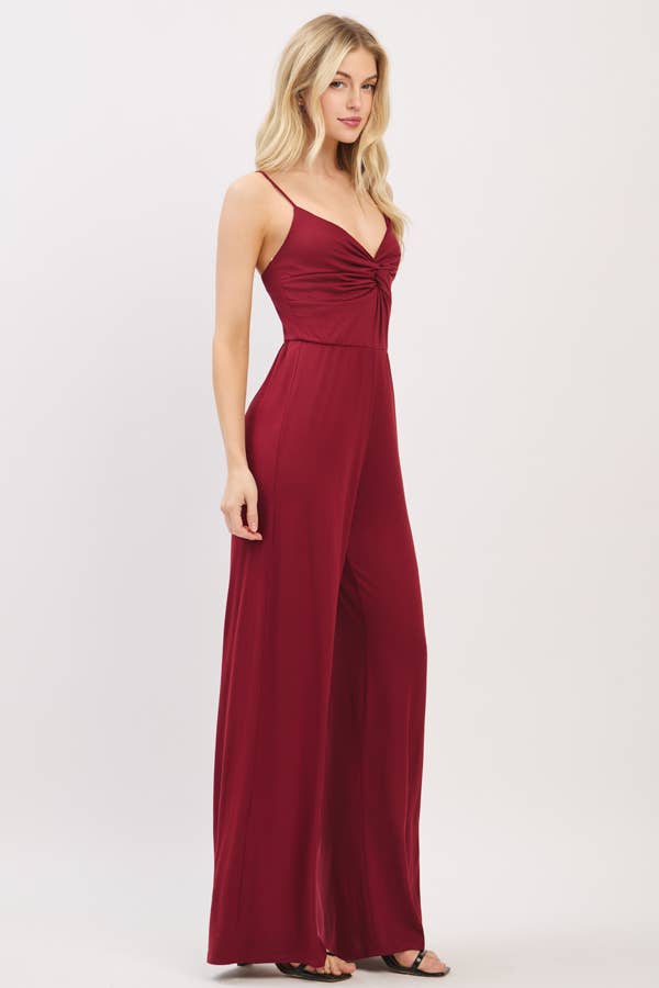 Heart & Hips - Wholesale Jumpsuit - Women's - JR56656 - TWISTED DETAIL PALAZZO SLIP JUMPSUIT7