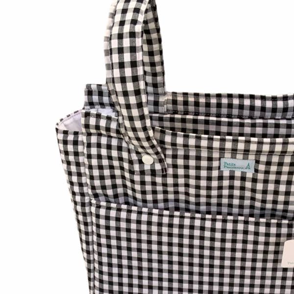 Petite Parisienne - Wholesale Diaper Bag - Baby - Black gingham bag