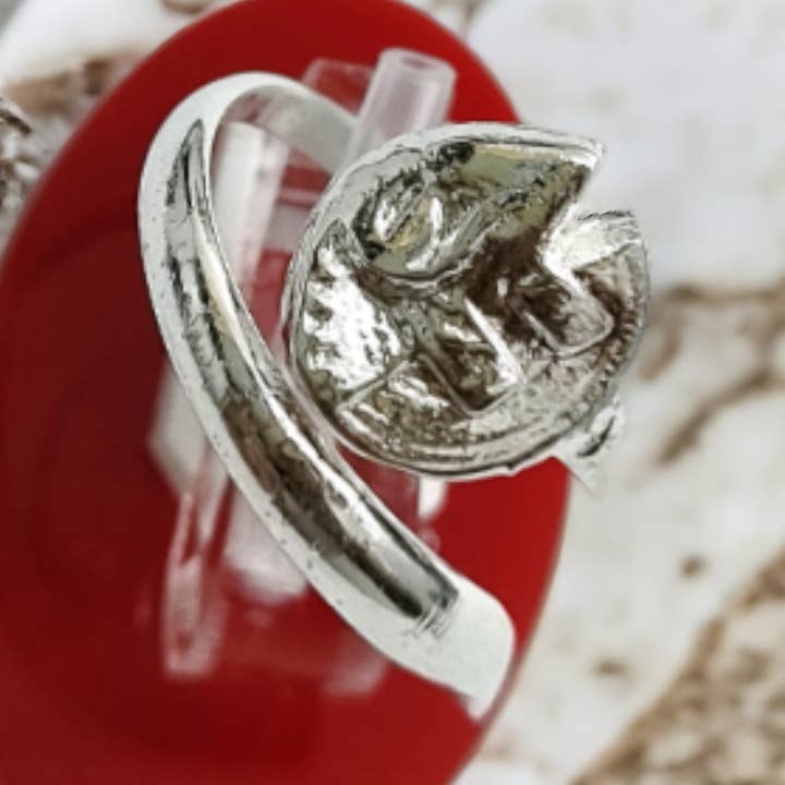 Anel Ajustável em Prata God Amun Ram Head por atacado de ALADDIN'S LAMP JEWELRY