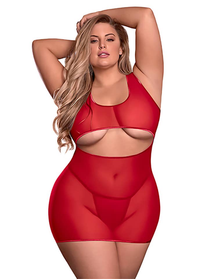 Exposed - Vendita all'ingrosso Completino intimo - Donna - Abito underboob e perizoma senza cavallo10