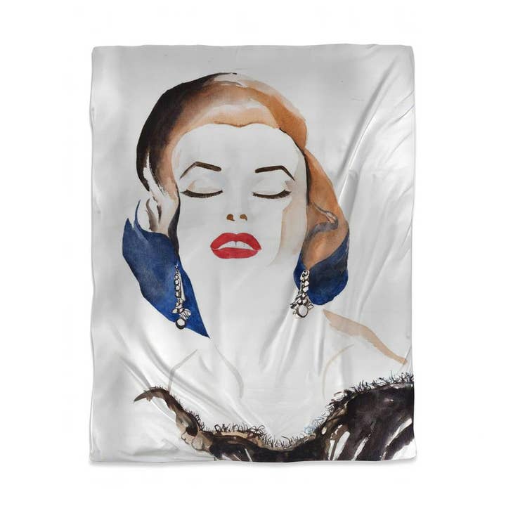 Marron Marilyne Monroe Vintage Chic | Housse de couette double en vente sur Faire