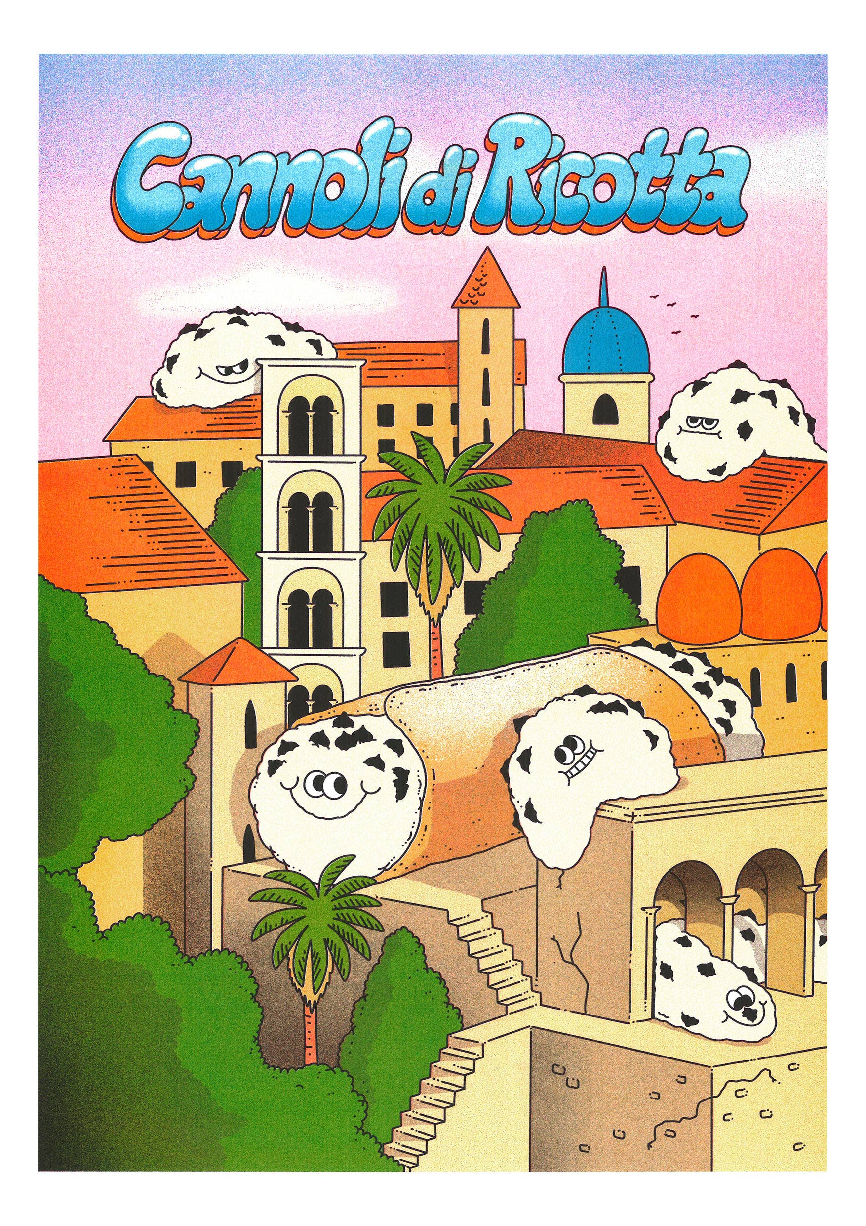 KIBLIND Atelier - Wholesale Poster - A3 Print - Ricotta Cannoli in Palermo - Lauren Martin2