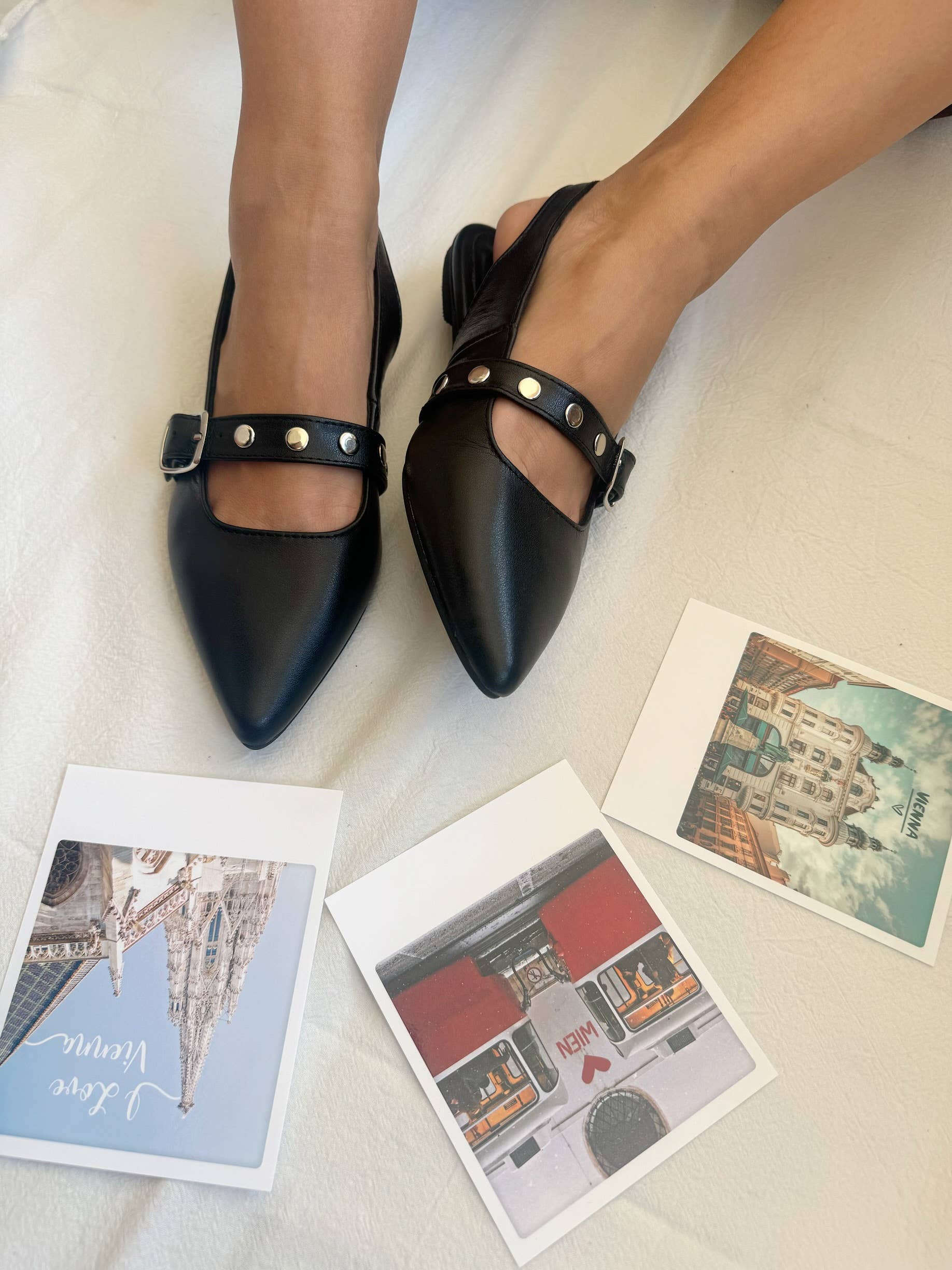 Christina Christi - Wholesale Muiltjes - Dames - Muiltjes voor dames, Zwarte leren muiltjes, Muiltjes met studs, Muiltjes voor dames5