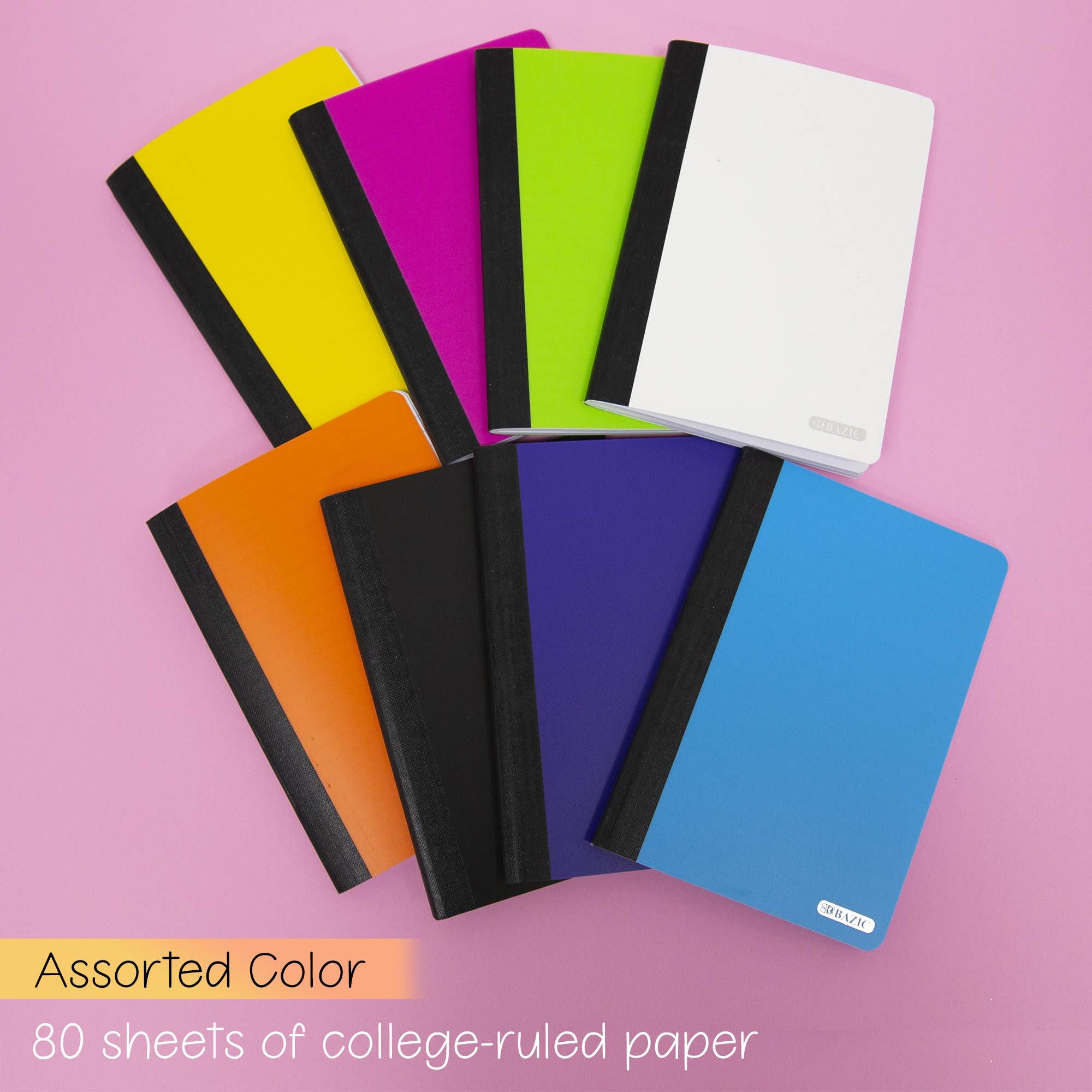 Luna Office Supply -  Everyday Essential - Wholesale Notebook - 80 Ct. 5" x 7" Poly Cover Personal Composition Book2