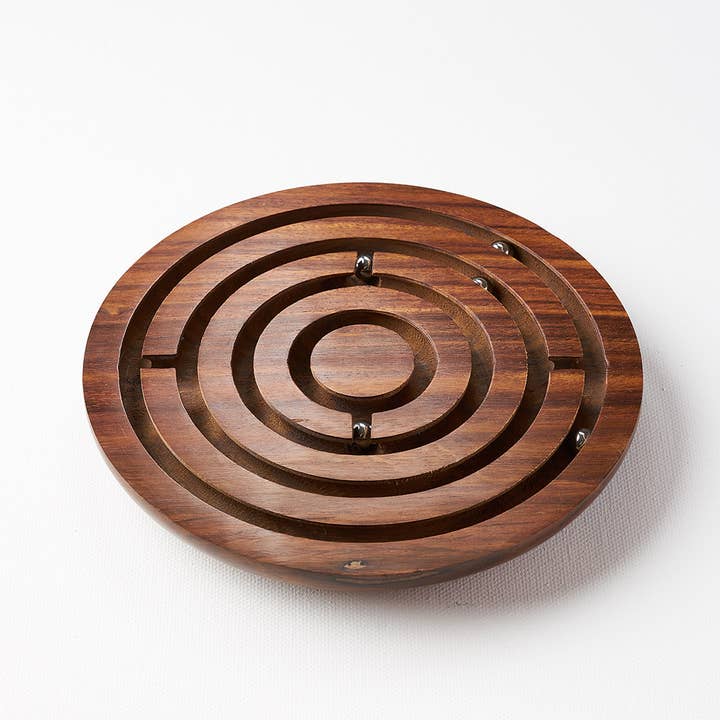 Matr Boomie Fair Trade - Wholesale Brain Game - Adult - Classic Labyrinth Game - Hand Carved Wood1