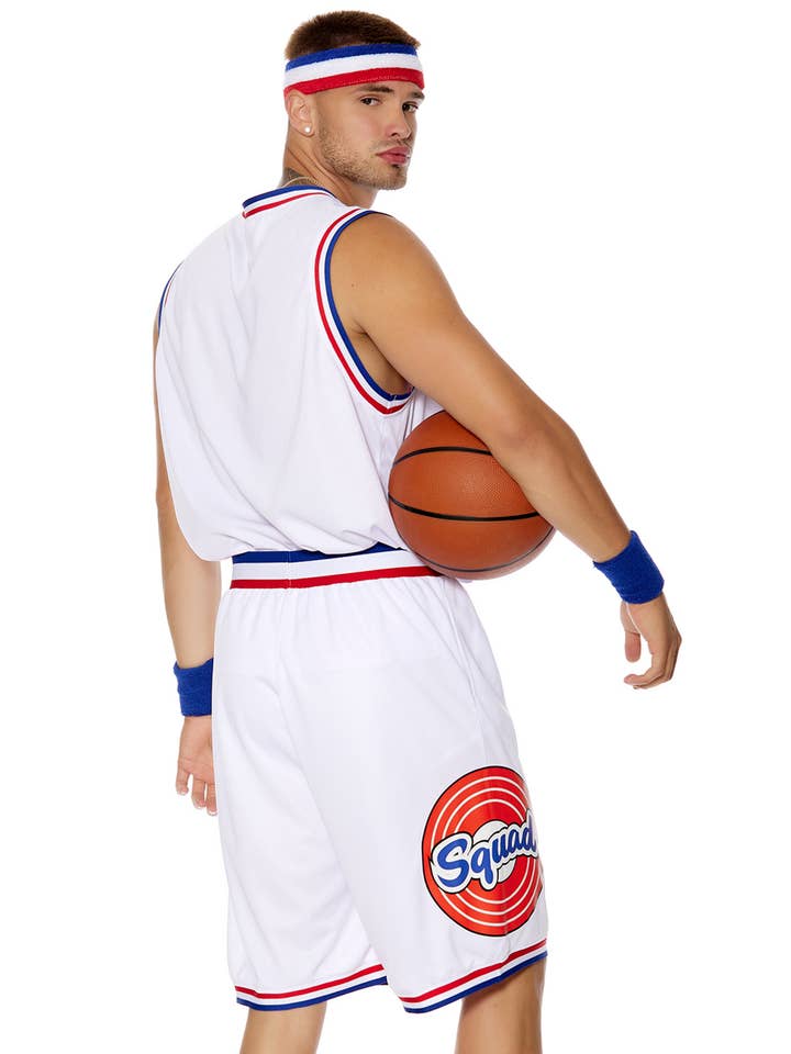 White Nothing But Net Men's Basketball Costume for wholesale on Faire