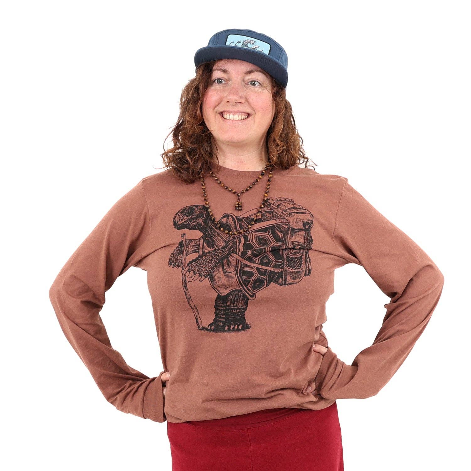 Chestnut Hiking Tortoise Longsleeve for wholesale on Faire4