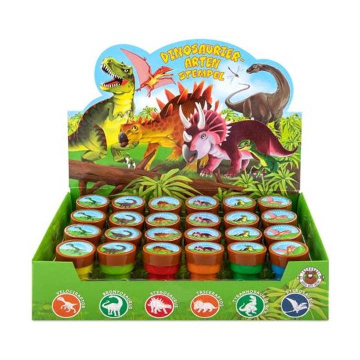 Trendhaus – wholesale Gummistämpel/dekorativ stämpel – Barn och baby – Självmarkerande stämplar med dinosaurietyper, 6 olika0