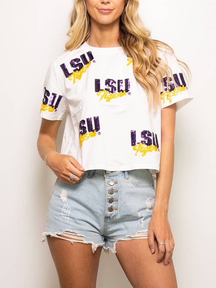 LSU Takeover Crop for wholesale by Sparkle City