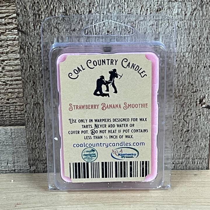 Strawberry Banana Smoothie Wax Tarts for wholesale by Coal Country Candles