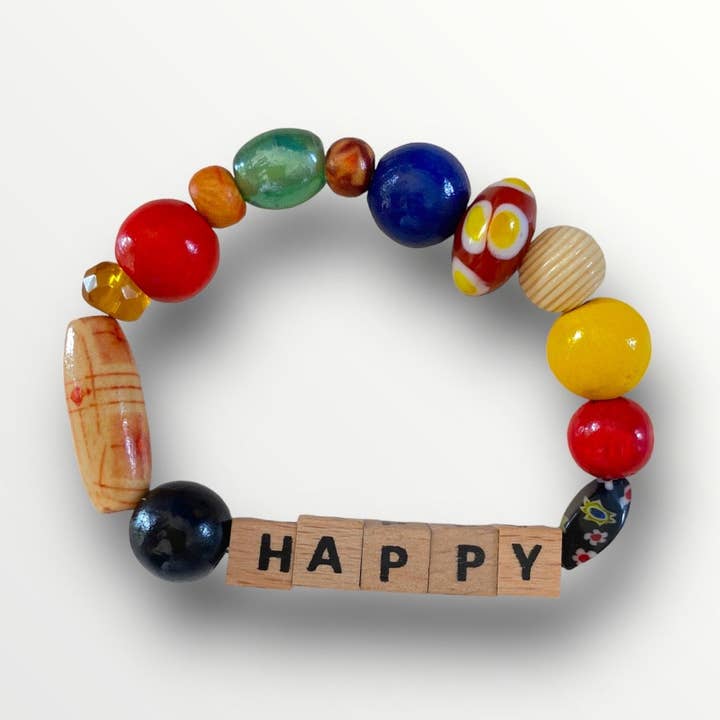 Duftendes Armband mit Botschaft: HAPPY für den Großhandel von GLORYtheory