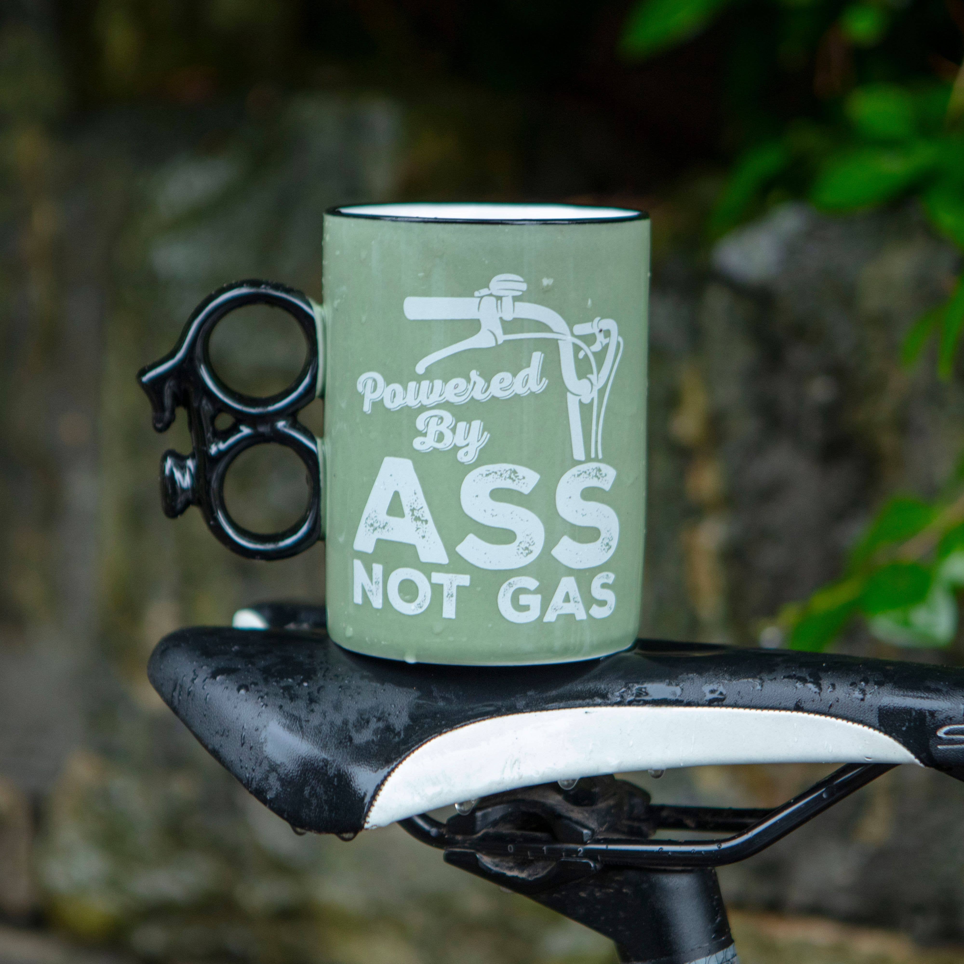 Boxer Gifts - Wholesale Drinking glass/cup - Bike Gift Mug 18oz - Powered By Ass - Father's Day Gifts