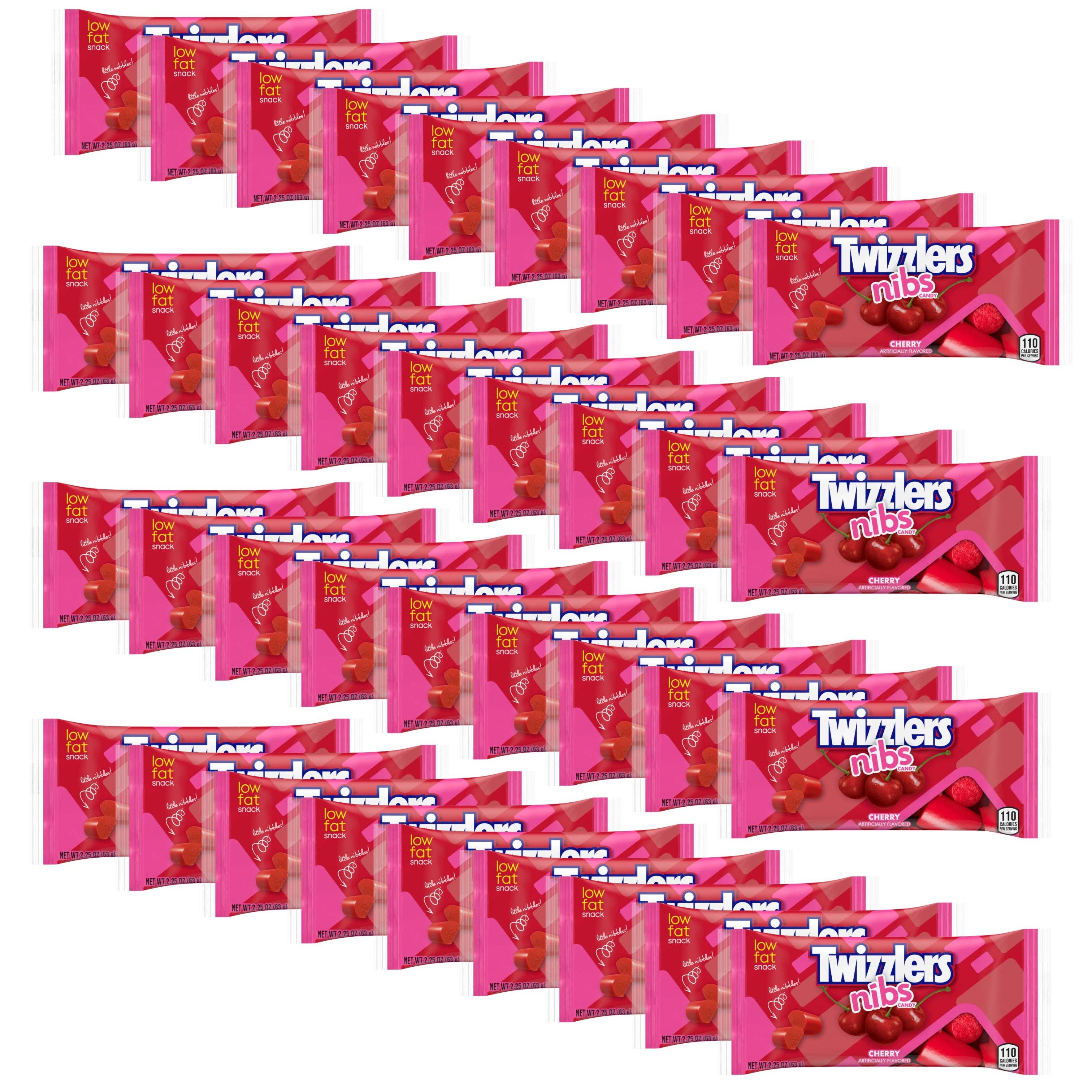 Candy In Bulk - Wholesale Licorice - Twizzlers Nibs Cherry Licorice Style Chewy Candy – 2.25 oz Bag2