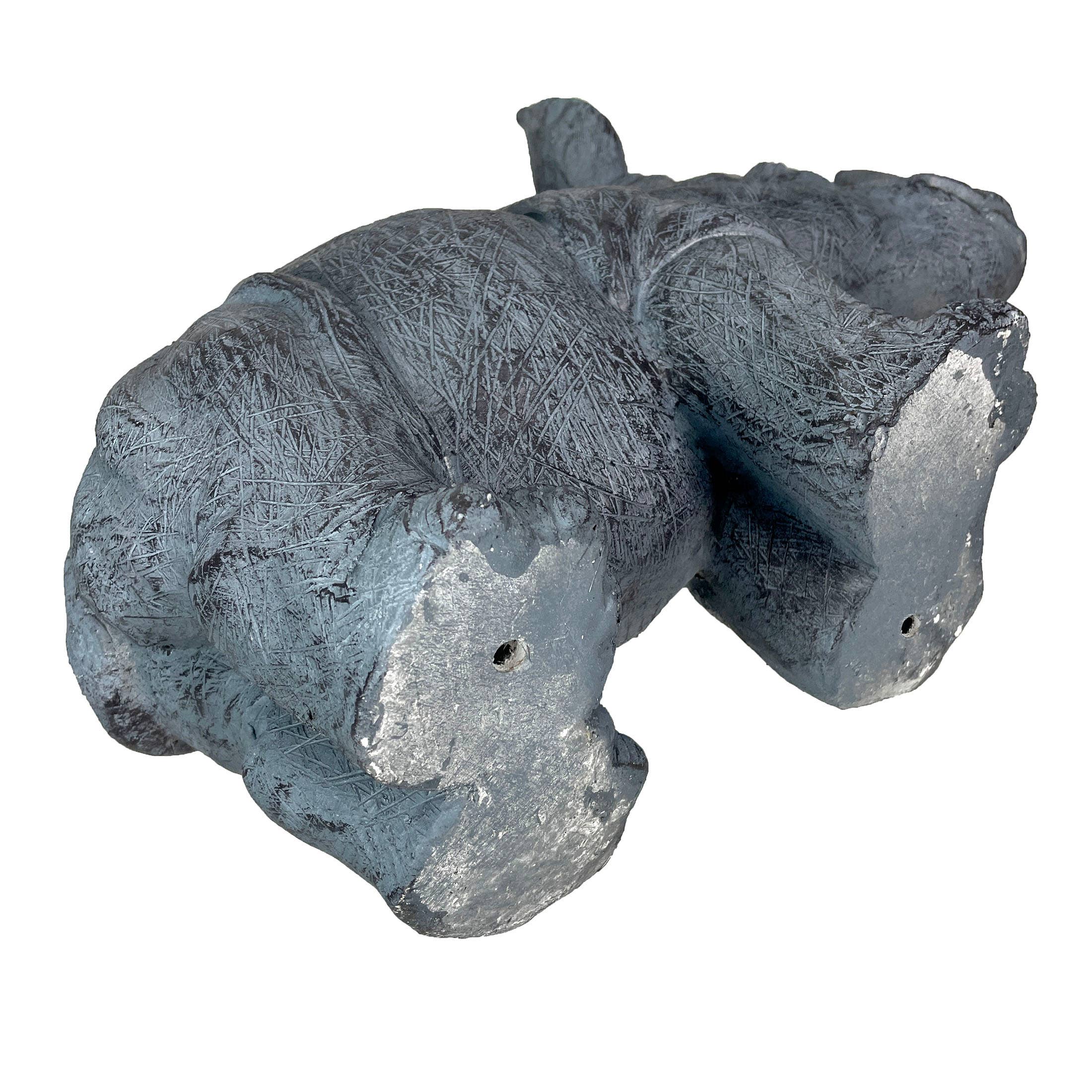 Zeckos - Vendita all'ingrosso Vasi per piante - Affascinante Vaso a Forma di Rinoceronte Grigio con Grandi Orecchie9