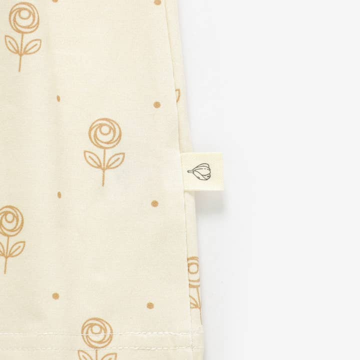 Almond Bud - Wholesale Dress - Kids - Little Girl Flutter Sleeve Rose Dress | Organic Cotton Dress3