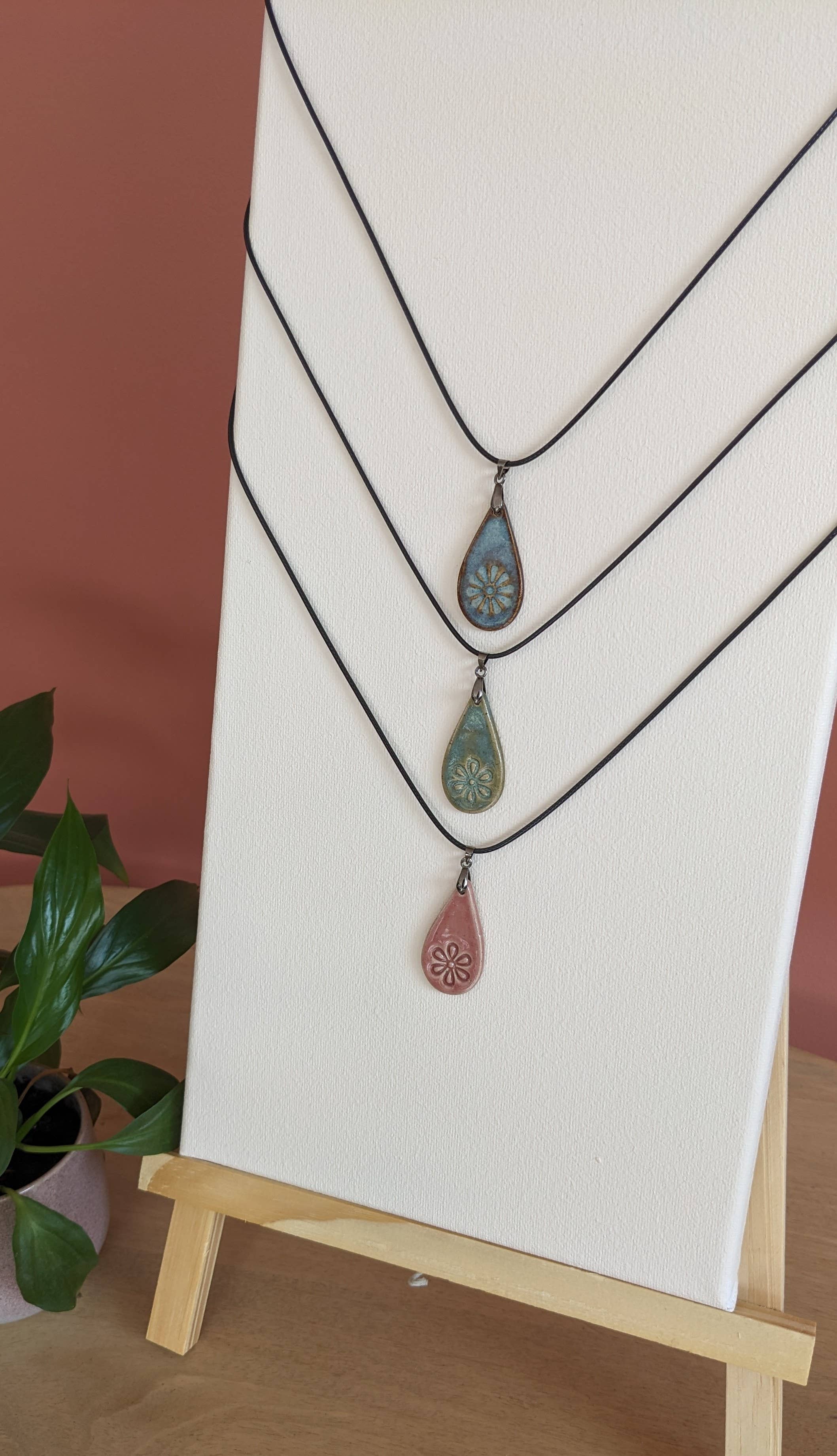 LES POTERIES DE SHAKTI - Wholesale Pendant/Charm Necklace - “Midnight” blue drop ceramic necklace3