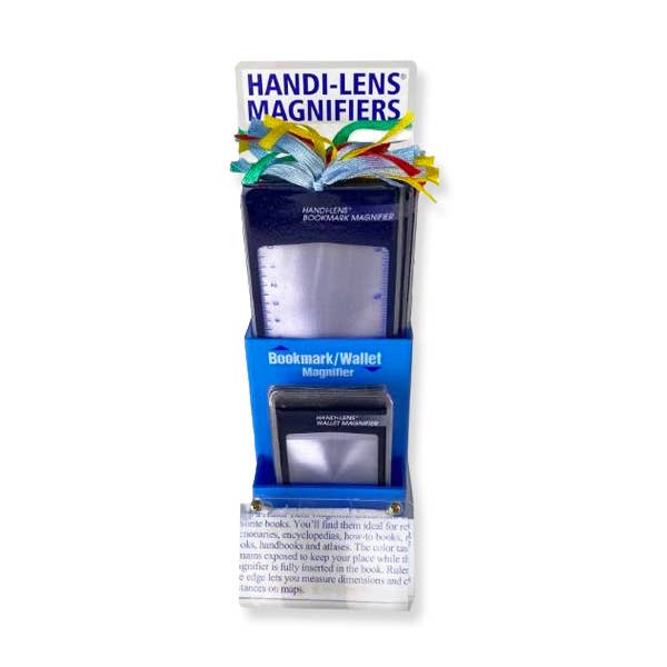 Carson - Wholesale Magnifying Glass - Bookmark & Wallet Magnifier Display – 48-Piece Assortment0