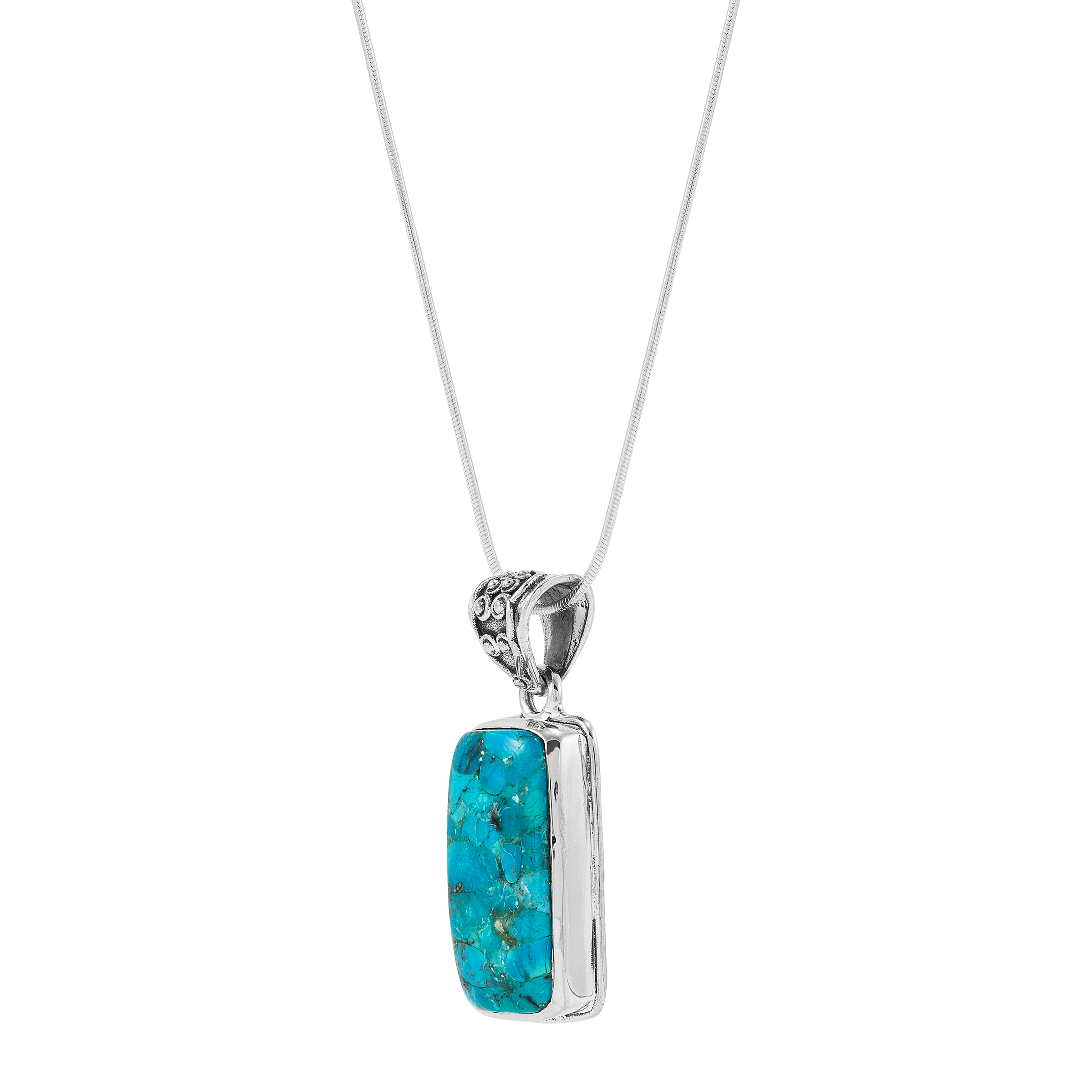 Sarcelle Pendentif Silpada Bright Seas, turquoise et argent sterling en vente sur Faire6