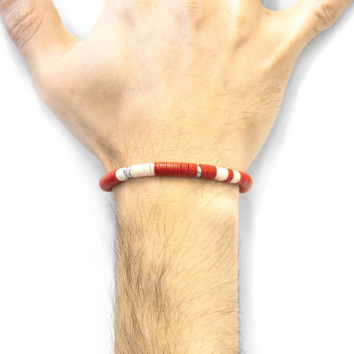 ANCHOR & CREW - Wholesale Beaded Bracelet - Malawi Silver and Vinyl Disc Bracelet