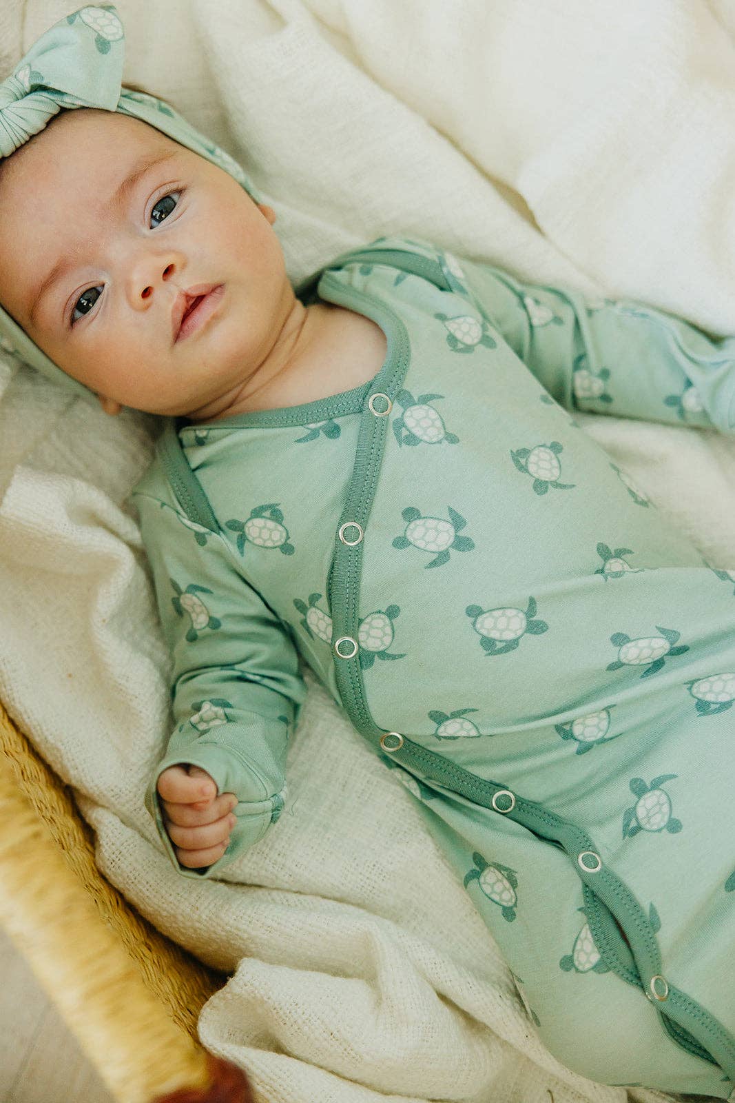 Copper Pearl - Wholesale Babygown - Baby - Newborn Knotted Gown - Wade2