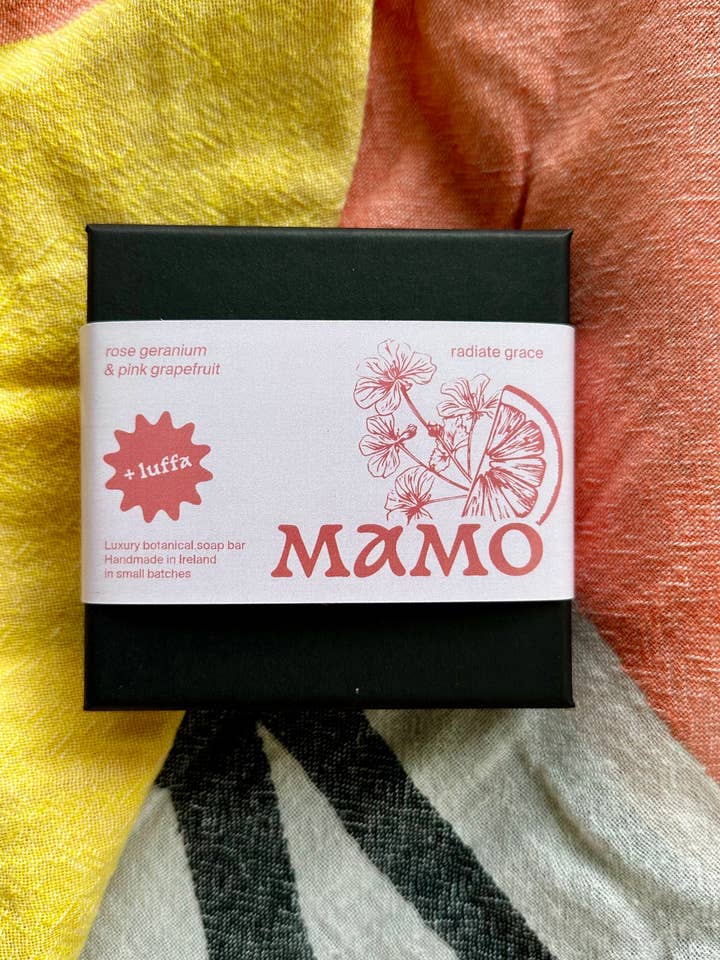 LUFFA Rose Geranium & Pink Grapefruit Body Soap Bar for wholesale by MAMO