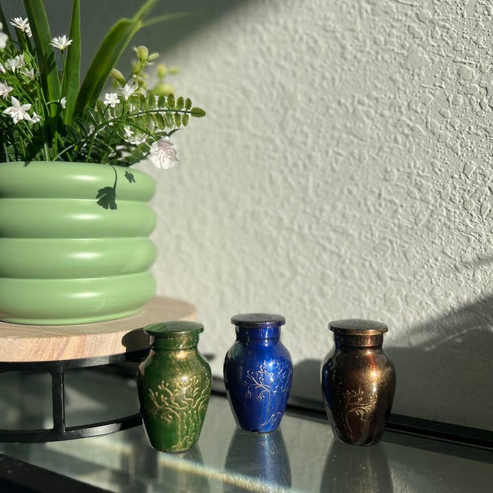 Hand Embossed Tree of Life Brown/Blue/Green Keepsake Single for wholesale by Plutus imports