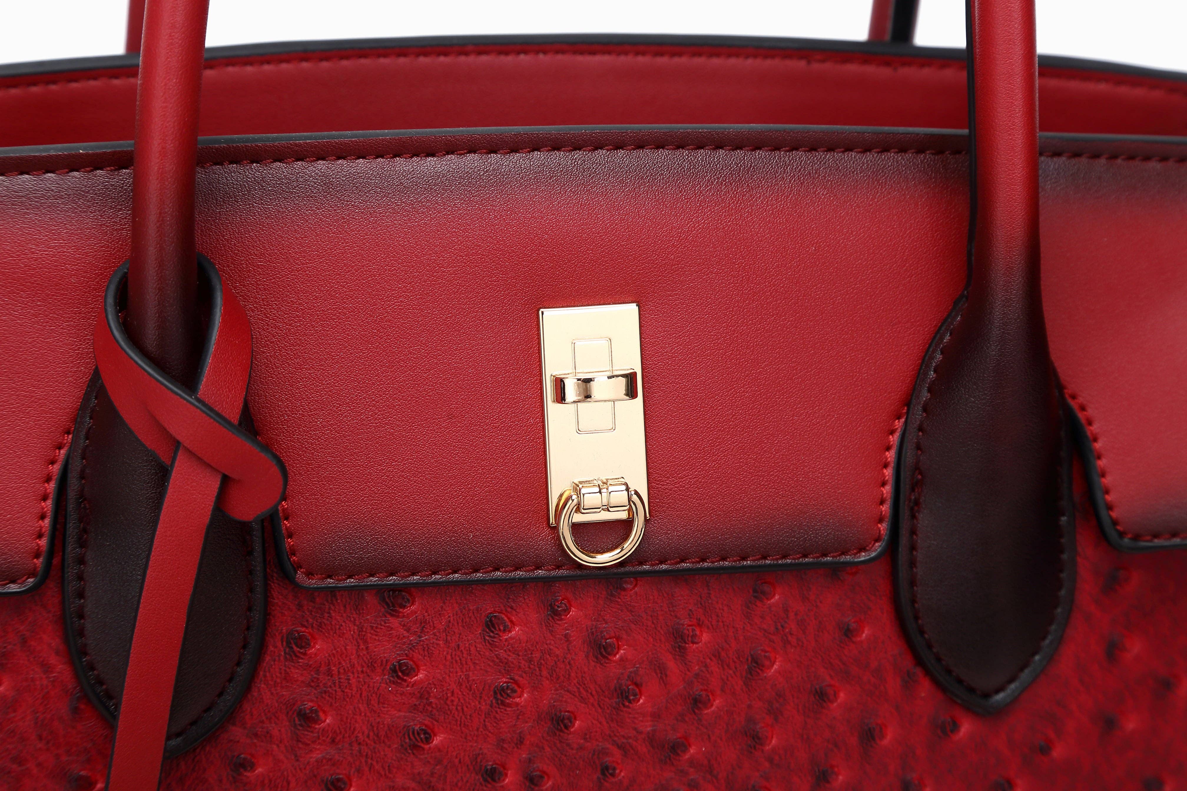 Brangio (Italy) Company Inc. - Wholesale Tote Bag - Women's - Brangio Italy Classic Camel Ostrich-Textured Tote Bag2