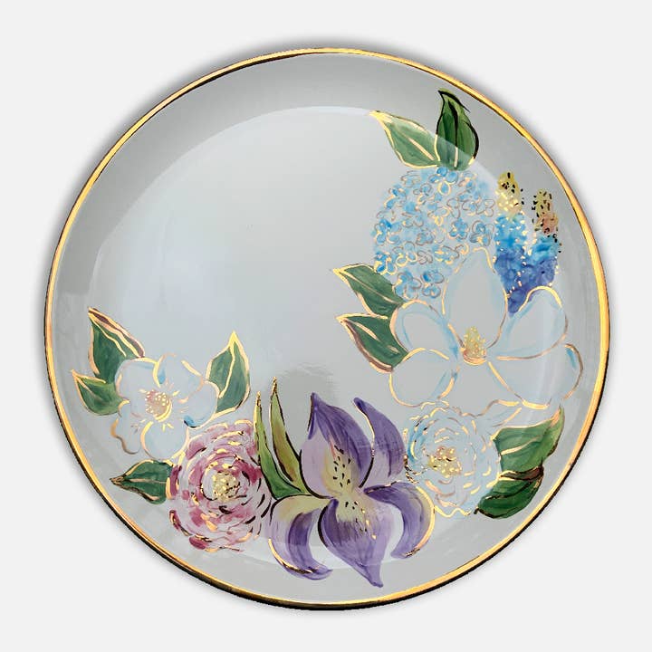 Southern Floral Round Platter for wholesale by Magnolia Creative Co.