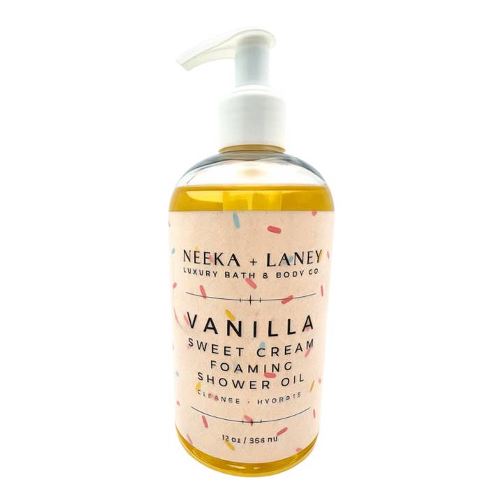 NEEKA + LANEY FOAMING SHOWER OIL - VANILLA SWEET CREAM for wholesale by NEEKA + LANEY