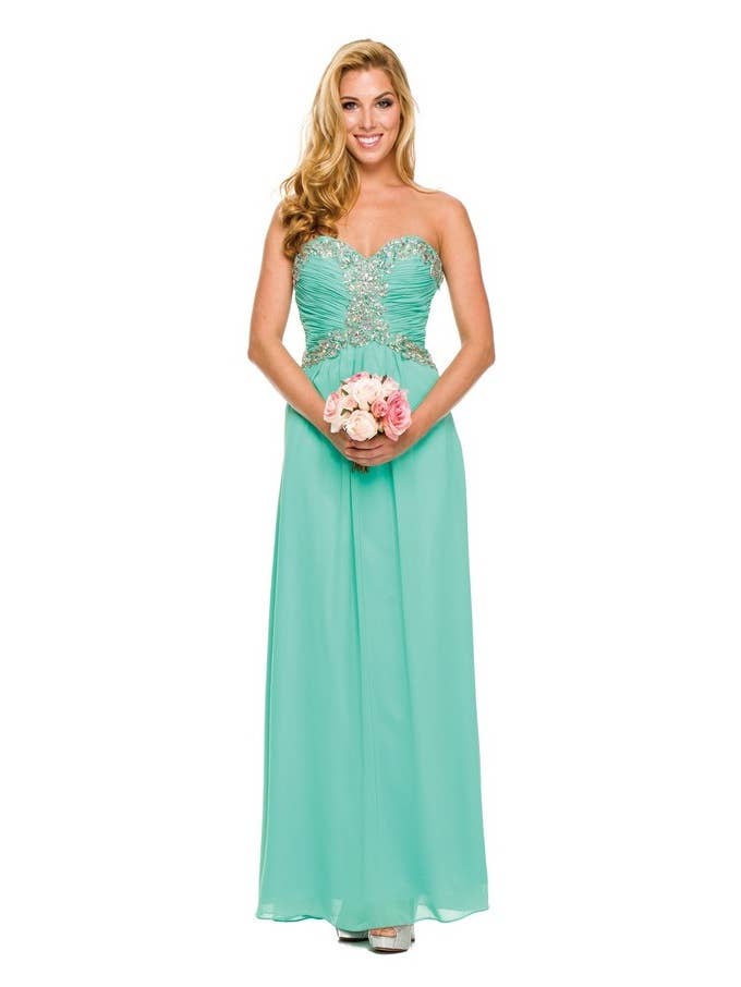 FORMELLES CHIFFON-KLEID MIT RÜSCHENOBERTEIL für den Großhandel von Juliet