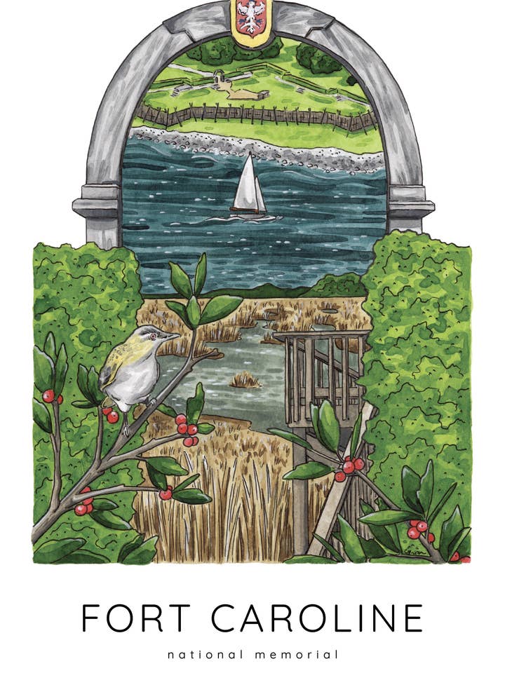 Fort Caroline National Memorial Print for wholesale by Jelly Press