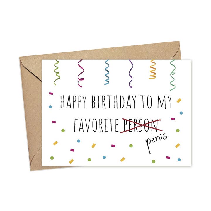 Dirty Birthday Card | A2 for wholesale by Lost In Lettering