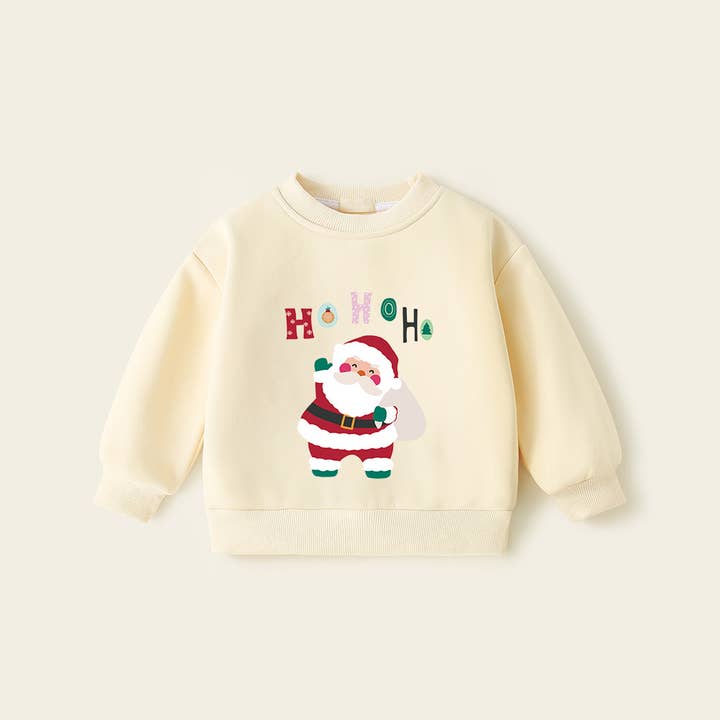 Kids Santa Fleece Christmas Sweatshirt (Non PatPat Tags) for wholesale by PatPat